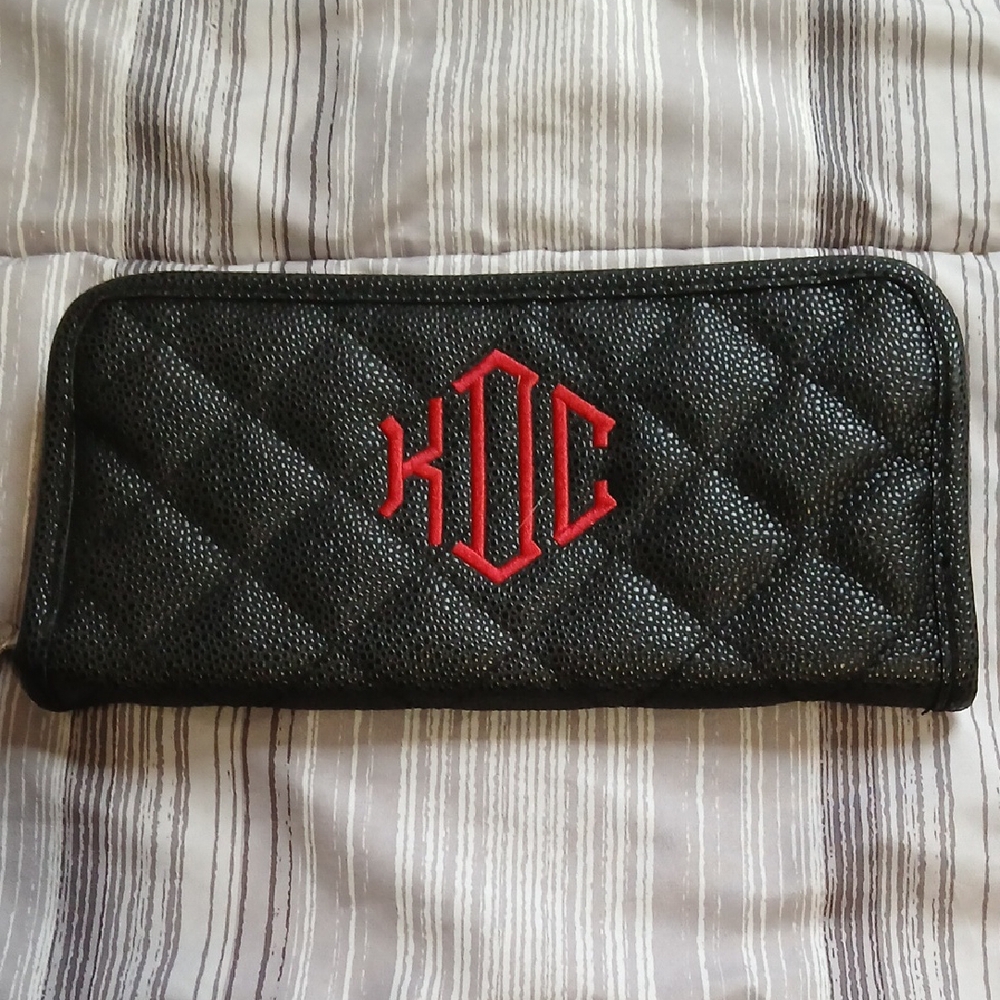 DC Black Quilted Wallet Size 0S.